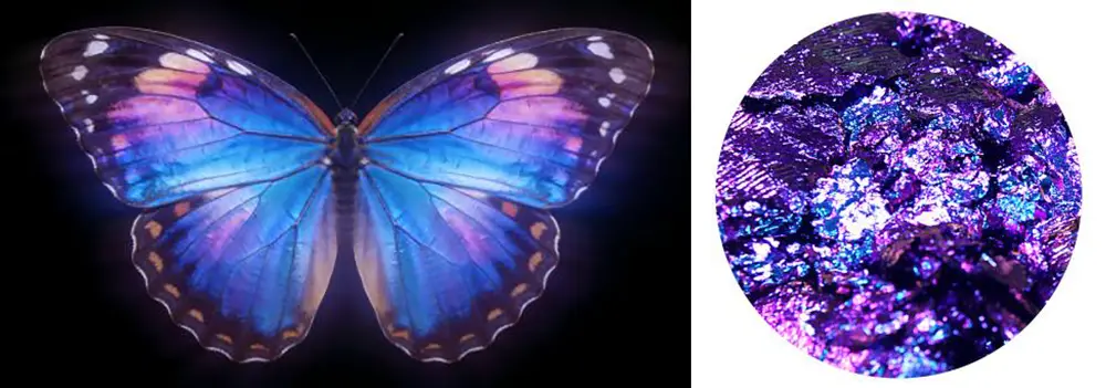 Transparent Color-Shifting Pigments for Eyeshadow and Base Makeup